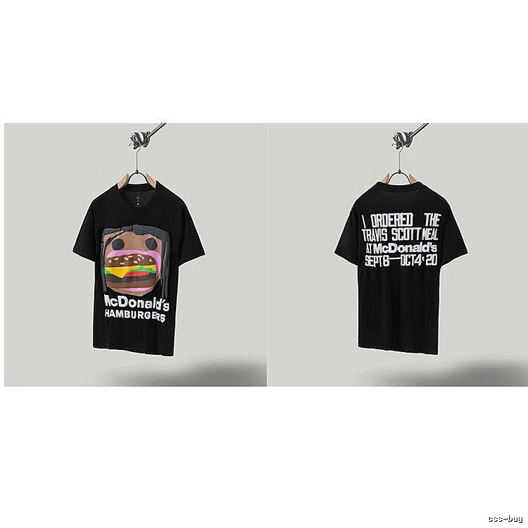 Travis Scott x McDonald's Co-branded Printed Black T-Shirt