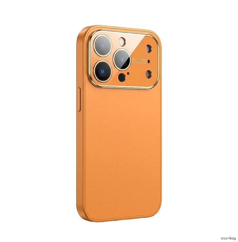 Trendy brand iPhone solid yellow phone case