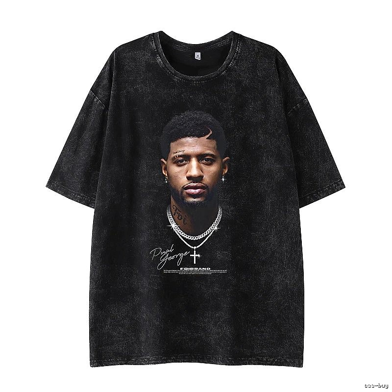 Tupac Logo Detail Portrait graphic T-shirt Black Tupac Collage with Relaxed Feel
