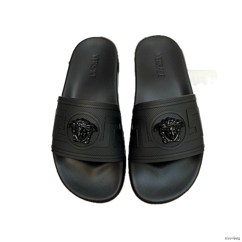 Versace Medusa Luxury Style Black Slides