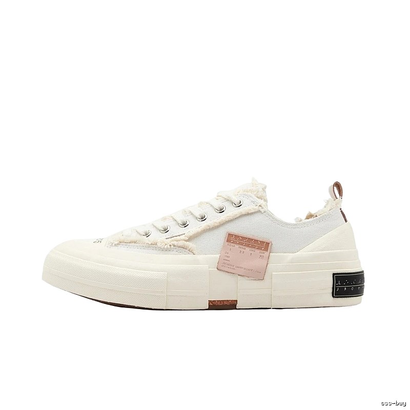 Xvessel Deconstructed Style White Canvas Shoes